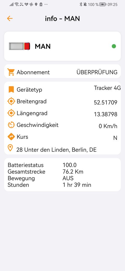 Abonnement im Status ÜBERPRÜFUNG