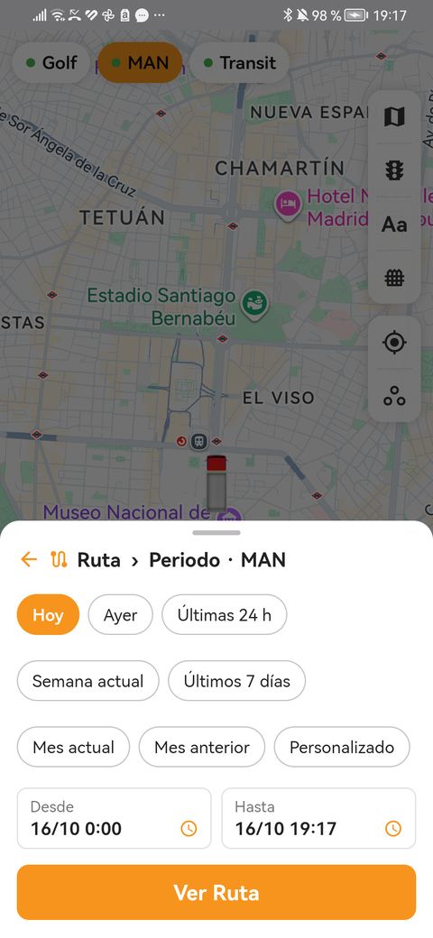 Elegir el periodo del informe