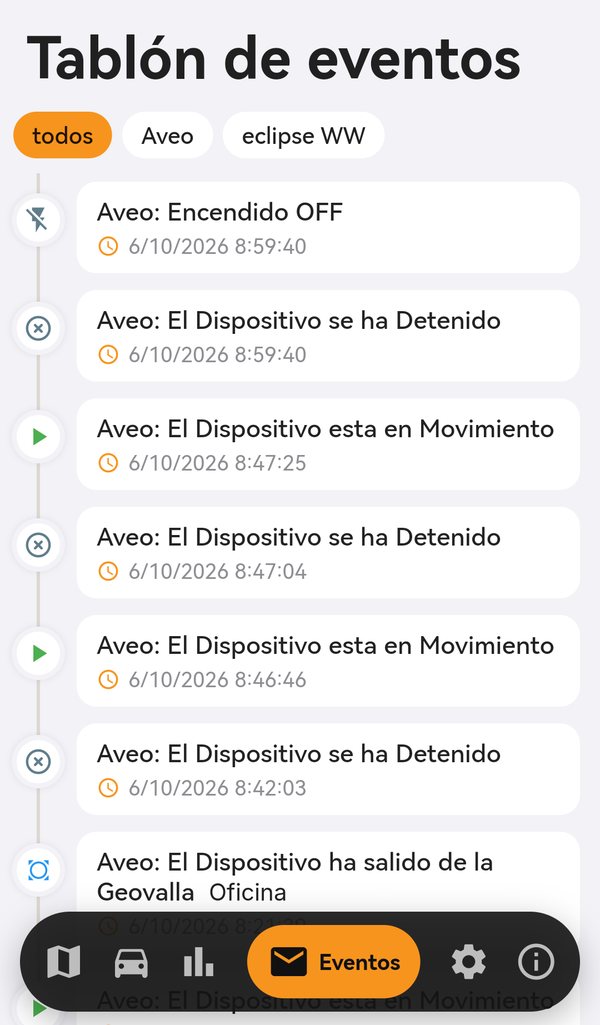 App findCar: eventos y alertas del coche