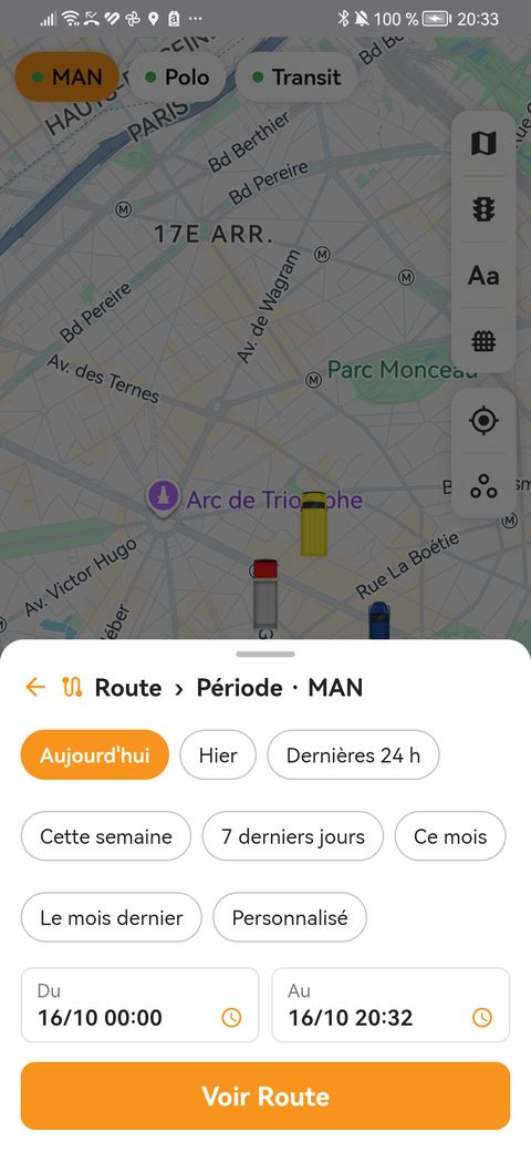 Choisir la période du rapport