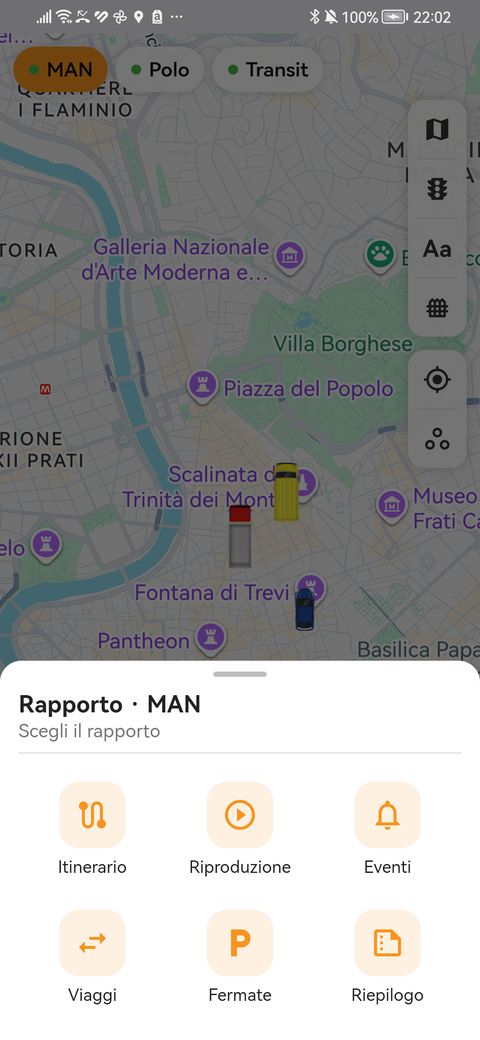 Tipi di rapporto nell’app findCar
