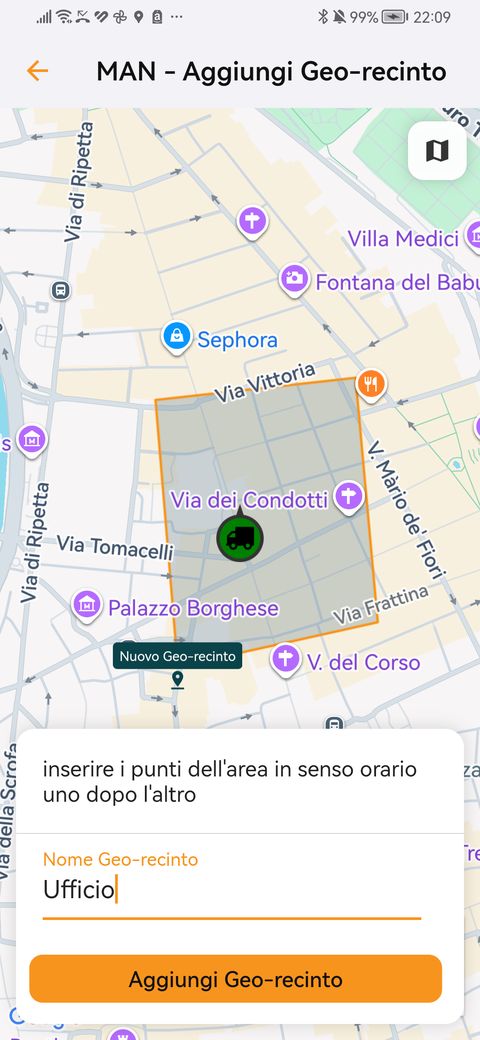 Creare un geo-recinto a poligono