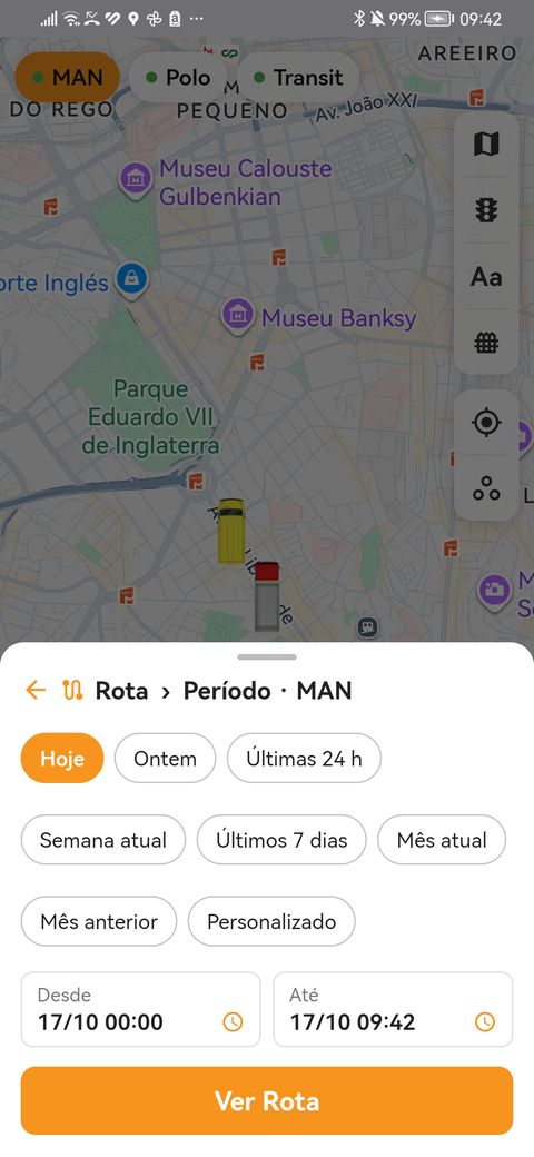 Escolher o período do relatório