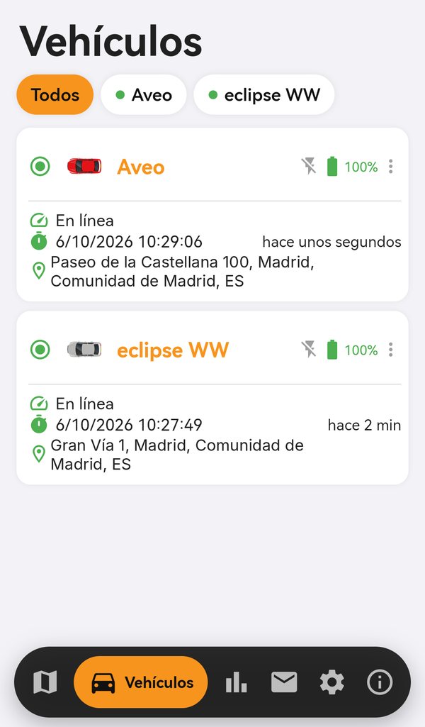 App findCar: lista de vehículos de la cuenta
