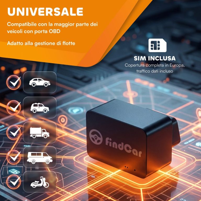 findCar OBD – localizzatore GPS per auto