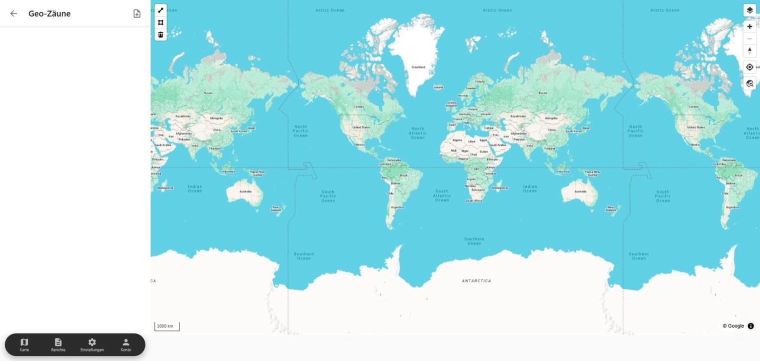 Geo-Zäune in der findCar Web-App zeichnen